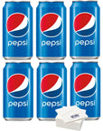 Pepsi 12oz cans pack of 6 with Bay Area Marketplace Napkins Regular