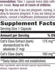 Nature's Way Standardized Cat's Claw Extract, 175 mg per serving, 60 Capsules