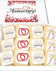 Happy Anniversary Cookies Gift Basket 12 PACK For Men Women Wife Husband Wedding Engagement Individually Wrapped  Nut Free  Kosher