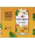 Sanpellegrino, Orange Italian Sparkling Drinks - 11.15 Fl Oz Cans, 6 Pack