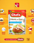 Chata Turkey Chilorio Seasoned Shredded Turkey Chilorio de Pavo Pouch 8 ounces  Pack of 3