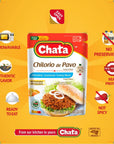 Chata Turkey Chilorio Seasoned Shredded Turkey Chilorio de Pavo Pouch 8 ounces  Pack of 2