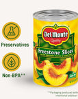 Del Monte Canned Sliced Freestone Peaches in Heavy Syrup 1525 oz Can Pack of 12