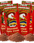 Feliz Navidad Hot Cocoa Mexican Chocolate Drink Mix Packets Christmas Stocking Stuffer or Party Favor Individually Wrapped Pack of 4