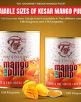 TAJ Kesar Mango Pulp Sweetened Mango Puree 30ounce 1