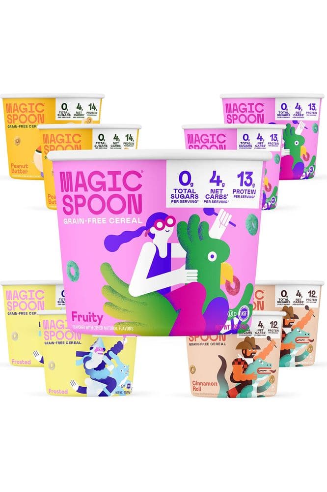 Magic Spoon Cereal, Variety 8-Pack Single Serve Cups - Keto &amp; Low Carb Lifestyles I Gluten &amp; Grain Free I High Protein I 0g Sugar