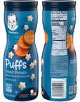 Gerber Puffs Cereal Snack Variety Pack - 1 Strawberry Apple, 1 Banana, 1 Sweet Potato - 1.48 OZ Each (Pack of 3)