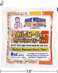 Movie Theater Style 40Count Popcorn Packs  PreMeasured 8Ounce AllinOne Kernel Salt Oil Packets for Popping Machines by Great Northern Popcorn