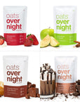 Oats Overnight Classic Variety Pack High Protein High Fiber Breakfast Shake  Gluten Free Non GMO Oatmeal Strawberries  Cream Green Apple Cinnamon  More 8 Pack  BlenderBottle