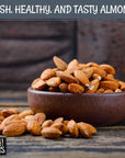 Oh Nuts Dry Roasted Unsalted Almonds  Fresh  Healthy Tasty Almonds  No Salt No Oil AllNatural Protein Keto Snacks  Resealable 2Lb Bulk Bag  Low Sodium Vegan  GlutenFree Snacking