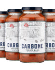 Carbone Tomato Basil Pasta Sauce | Tomato Sauce Made with Fresh & All-Natural Ingredients | Non GMO, Vegan, Gluten Free, Low Carb Pasta Sauce, 24 Fl Oz (Pack of 4)