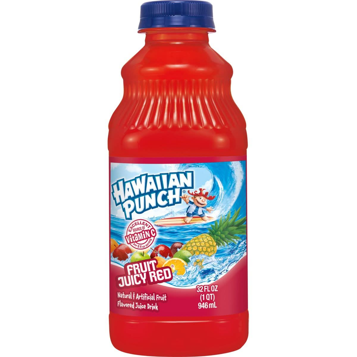 Hawaiian Punch Fruit Juicy Red Fruit Juice Drink 32 Fl Oz Bottle Pack Of 12 Caffeinefree Carbonationfree Glutenfree Excellent Source Of Vitamin C Less Than 100 Calories