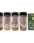 Kingsford Seasoning Rub 4 Flavor Variety - (1) Each: Original, Garlic Herb, Sweet & Salty, Smokehouse Classic (5.5-8.5