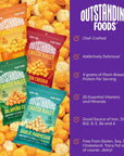 Outstanding Foods 125 oz Vegan Cheese Puffs  Outstanding Cheese Balls with 5g of Protein and 20 Essential Vitamins and Nutrients  Gluten Free and Dairy Free Snacks  Chedda 8 Pack