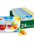 Dole Fruit Bowls Mixed Fruit in Cherry Flavored Gel Snacks 4oz 24 Total Cups Gluten  Dairy Free Bulk Lunch Snacks for Kids  Adults