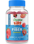 Lifeable Sugar Free Prebiotics Fiber for Kids - 4g - Great Tasting Natural Flavored Gummy Supplement - Keto Friendly - Gluten Free, Vegetarian, GMO Free - for Gut and Digestive Health - 90 Gummies