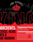 King - Supports Manhood, Alpha Virility, Testosterone and “Top King” Status… Loaded w/Testicle, Liver, Bone Marrow and Heart… “Strength Makes All Other Values Possible” | The Fittest