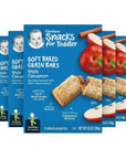 Gerber Snacks for Toddler Soft Baked Grain Bars, Apple Cinnamon, 5.5 Ounce (Pack of 8)