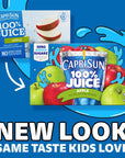 Capri Sun 100 Juice Naturally Flavored 100 Apple Juice 6 Fl Oz Pack of 10 Packaging May Vary