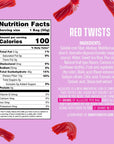 SmartSweets Red Twists 18oz Pack of 12 Licorice Gummy Candy with Low Sugar 2g Low Calorie 110 No Artificial Sweeteners PlantBased GlutenFree Healthy Snack for Kids  Adults