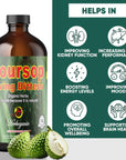 Herboganic Soursop Bitters Liquid  Natural Living Bitters for overall wellness 16 OZ  Soursop Bitters