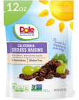 Dole California Seedless Raisins Dried Fruit Healthy Snack 12 Oz