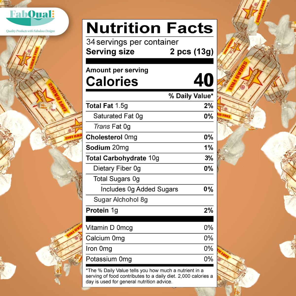 FabQuals Bundle  1Lb Atkinsons Sugar Free Peanut Butter Bars Candy Sugar Free Candy Bars Bulk Sugar Free Hard Candy Bulk Old Fashioned Candy Bars Sugar Free Peanut Butter Candy Peanut Butter Logs