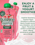 Outshine Strawberry Coconut Yogurt Smoothie Pouches  Fruit Pouches ReadytoDrink Smoothies Kids  Adults Pureed Foods  Fruit Pouches for Kids  Adults Smoothie Drink  24 Count