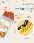 Organic Orange powder 8oz  100 Natural Fruit Powder  FreezeDried Oranges Source  No Sugar  Additives  Great Flavor for Drinks Smoothie  Beverages  NonGMO  Vegan Friendly