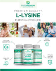 PurePremium L-Lysine 500 mg - Lysine Supplement - Essential Amino Acid with Maximum Strength - Immune Support Supplement - Pure Lysine 500mg for Fast Absorption - 7 Months Supply - 200 Tablets