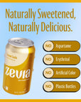 Zevia Zero Calorie Soda Cream Soda 12 Ounce Cans Pack of 12