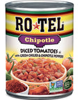 ROTEL Chipotle Diced Tomatoes with Green Chilies and Chipotle Peppers Keto Friendly 10 oz