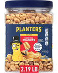 PLANTERS Salted Cocktail Peanuts, Party Snacks, Plant-Based Protein, 2.19 lb Jar