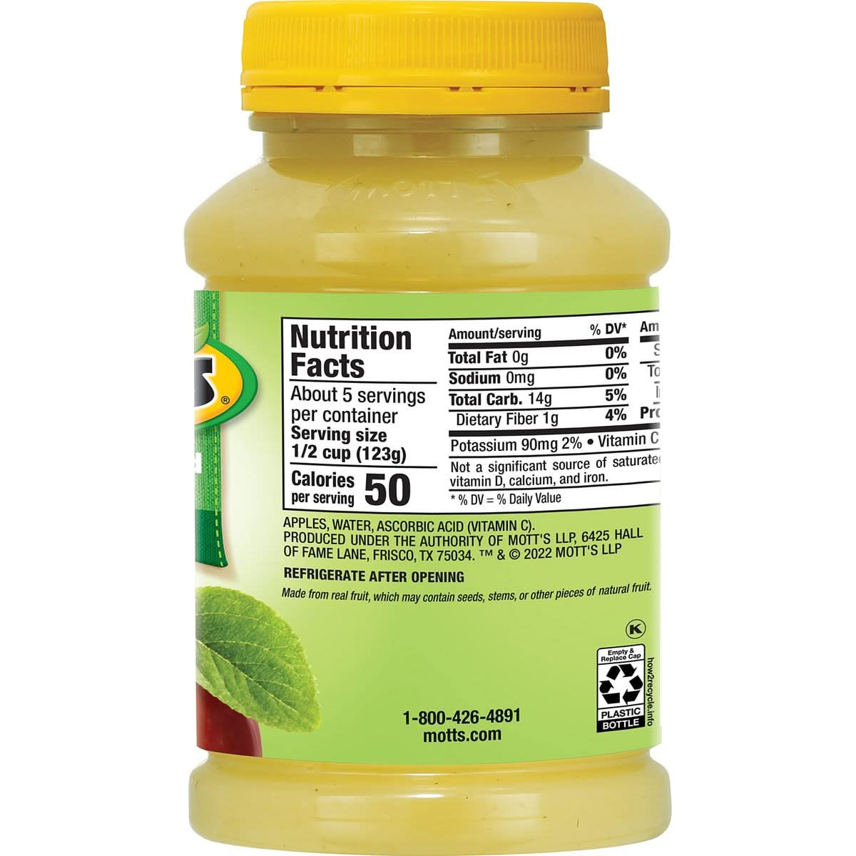 Motts No Sugar Added Applesauce 23 Oz Jar Pack Of 12 Good Source Of Vitamin C No Artificial Flavors