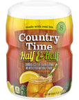 Country Time Half  Half Lemonade Iced Tea Naturally Flavored Powdered Drink Mix 12 Count 19 oz Canisters