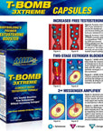 MHP T-Bomb 3xtreme Clinically Tested, Testosterone Booster for Men, Increase Libido, 168 Count