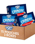 PopTarts Crunchy Poppers Crunchy Filled Snack Pieces Kids Snacks OntheGo Snacks Variety Pack 3 Boxes 15 Pouches