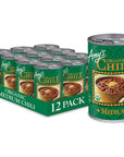 Amy's Organic Chili, Vegan Medium Chili, Gluten Free, Made With Red Beans and Tofu, 14.7 Oz (12 Pack)