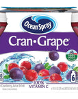 Ocean Spray Juice Drink, Cran-Grape - 10 Ounce Bottle (Pack of 6)