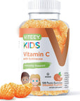 Vitamin C Gummies with Echinacea Formulated for Kids [Immune Support Booster] Herbal Dietary Vitamin Supplements, Vegan, Pectin Based, Gelatin Free, Gluten Free, Non GMO, Orange Flavor Chewable Gummy…