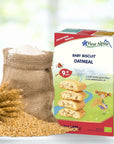 Organic Baby Oatmeal Cookies Bundle. Include Two 5.3 Oz Boxes of Fleur Alpine Oatmeal Baby Snacks and a Free Modovik Shopping List. Non GMO and No Palm Oil Oatmeal Cookies For Teething Babies.