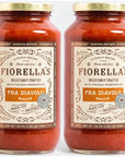 Fiorellas Fra Diavolo Arrabbiata Sauce  Tomato Sauce Made with Fresh Ingredients  No Sugar Added No Preservatives Added No Artificial Sweeteners Pasta Sauce 25 Oz Pack of 2