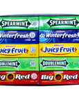 Wrigleys Chewing Gum Assortment 40 Packs  8 packs of Each 5 Flavors Doublemint Spearmint Juicy Fruit Big Red Winterfresh Bulk Gum