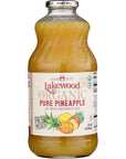 Lakewood Organic Juice Pineapple 32 Fl Oz Bottle