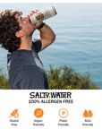 SaltyWater Electrolyte Drink Orange  Zero Sugar Premium Sports Drink Minerals Taurine BVitamins Zinc NonCarbonated Zero Caffeine Hydration Drink  12 Pack 12 oz