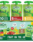 GoGo squeeZ Fruit on the Go Variety Pack, Apple, Banana & Strawberry, 3.2 oz (Pack of 20)