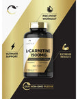 Carlyle L Carnitine 1500mg | 200 Capsules | Advanced Athlete Formula | Workout Supplement | As L-Carnitine L-Tartrate | Non-GMO, Gluten Free