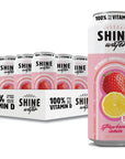 ShineWater Vitamin D Hydration Electrolyte Drink Strawberry Lemon 12 Pack Sugar Free Naturally Flavored Water Magnesium Zinc Vitamin B12 Folic Acid Plant Based Antioxidants Low Calorie