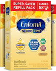 Enfamil NeuroPro Baby Formula, Milk-Based Infant Nutrition, MFGM* 5-Year Benefit, Expert-Recommended Brain-Building Omega-3 DHA, Exclusive HuMO6 Immune Blend, Non-GMO, 145.6 oz