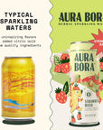 Aura Bora Variety Pack Herbal Sparkling Water 12 oz Can Pack of 18 0 Calories 0 Sugar 0 Sodium NonGMO